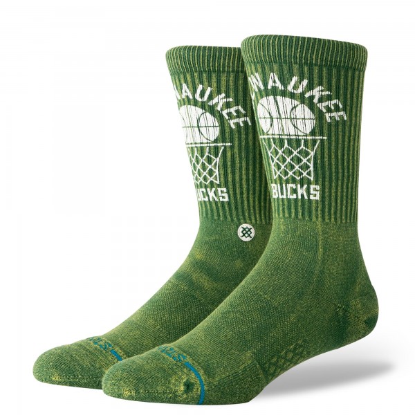 Unisex Milwaukee Bucks Stance Hunter Green Vintage Crew Sock