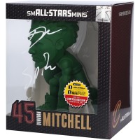 Donovan Mitchell Cleveland Cavaliers Autographed Fanatics Authentic smALL-STARS Minis Uncommon Dark Green Chase Variant 6 Vinyl Figurine with Spida Inscription