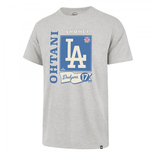 Los Angeles Dodgers Shohei Ohtani 47 Gray Franklin T-Shirt