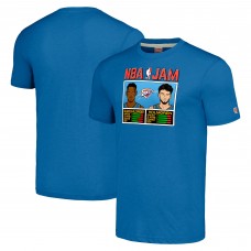 Футболка Unisex Oklahoma City Thunder Shai Gilgeous-Alexander & Chet Holmgren Homage Blue NBA Jam Tri-Blend