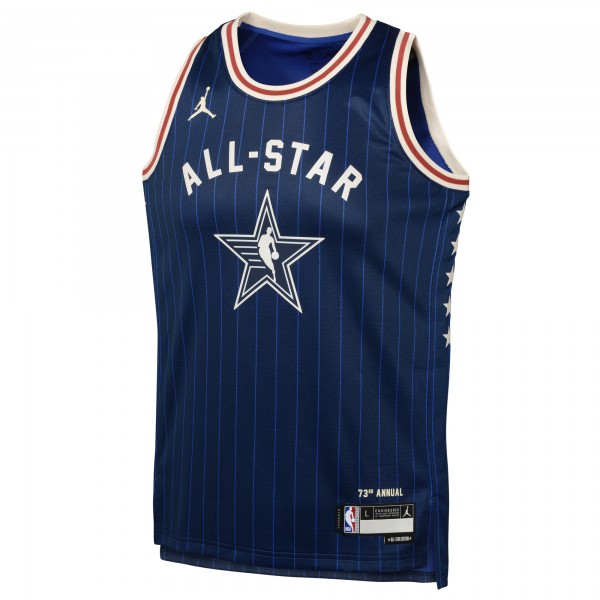Игровая джерси Подростковая Joel Embiid Jordan Brand Navy 2024 NBA All-Star Game Swingman