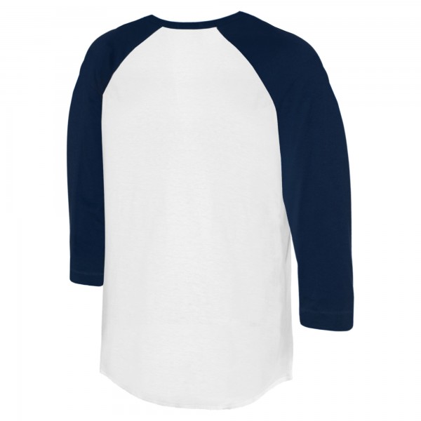Unisex New York Yankees Tiny Turnip White/Navy Butterfly Glove 3/4-Sleeve Raglan T-Shirt