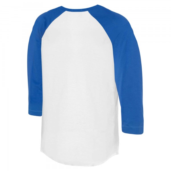 Unisex Los Angeles Dodgers Tiny Turnip White/Royal Butterfly Glove 3/4-Sleeve Raglan T-Shirt