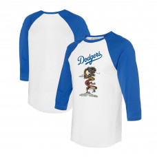 Unisex Los Angeles Dodgers Tiny Turnip White/Royal 2024 Year of the Dragon 3/4-Sleeve Raglan T-Shirt
