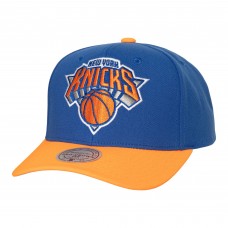 New York Knicks Mitchell & Ness Soul XL Logo Pro Crown Snapback Hat - Blue/Orange