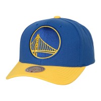 Golden State Warriors Mitchell & Ness Royal/Gold Soul XL Logo Pro Crown Snapback Hat