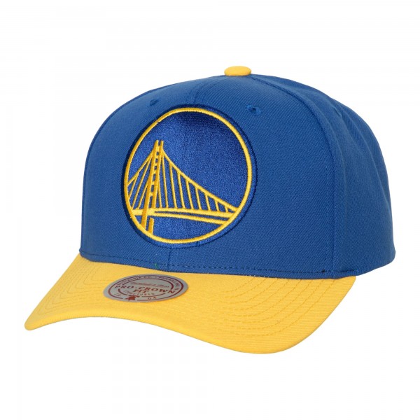 Golden State Warriors Mitchell & Ness Royal/Gold Soul XL Logo Pro Crown Snapback Hat