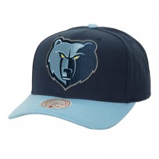 Memphis Grizzlies Mitchell & Ness Soul XL Logo Pro Crown Snapback Hat - Navy/Light Blue