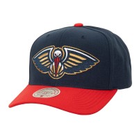 Бейсболка New Orleans Pelicans Mitchell & Ness Navy/Red Soul XL Logo Pro Crown