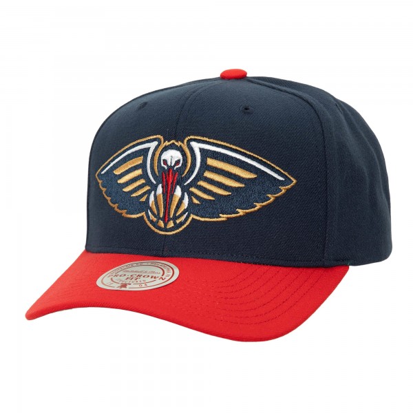 Бейсболка New Orleans Pelicans Mitchell & Ness Navy/Red Soul XL Logo Pro Crown