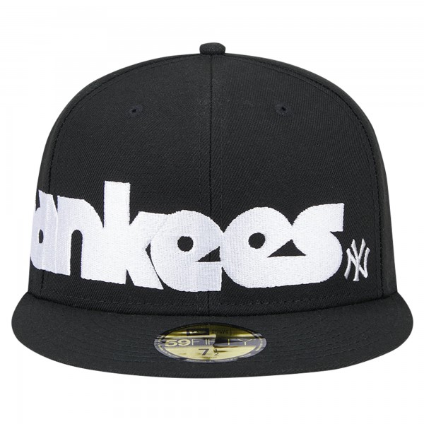 Бейсболка New York Yankees New Era Black Checkered Undervisor 59FIFTY