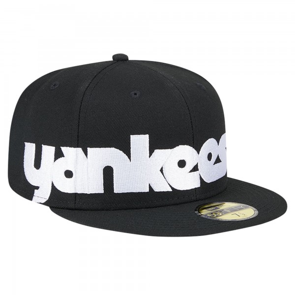 Бейсболка New York Yankees New Era Black Checkered Undervisor 59FIFTY