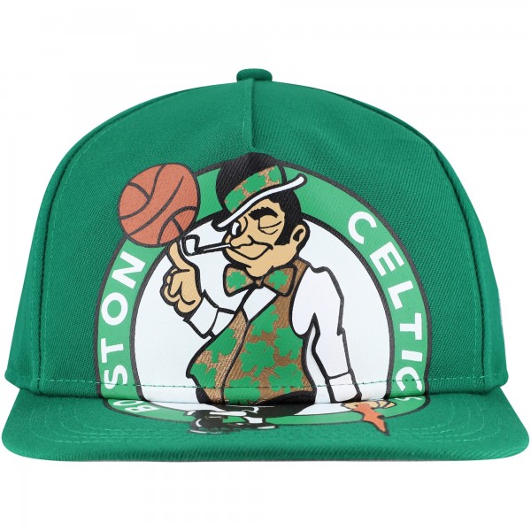Бейсболка Boston Celtics New Era Oversized Puff Print Logo Golfer - Kelly Green
