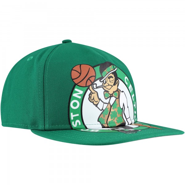 Бейсболка Boston Celtics New Era Oversized Puff Print Logo Golfer - Kelly Green