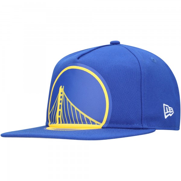 Бейсболка Golden State Warriors New Era Oversized Puff Print Logo Golfer - Royal