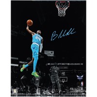 Brandon Miller Charlotte Hornets Autographed Fanatics Authentic 11 x 14 Spotlight Dunk Photograph
