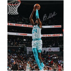 Brandon Miller Charlotte Hornets Autographed Fanatics Authentic 16 x 20 Dunk In White Photograph