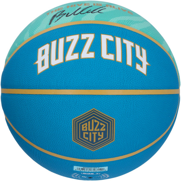 Мяч с автографом Brandon Miller Charlotte Hornets Fanatics Authentic Wilson 2023-24 City Edition Collectors
