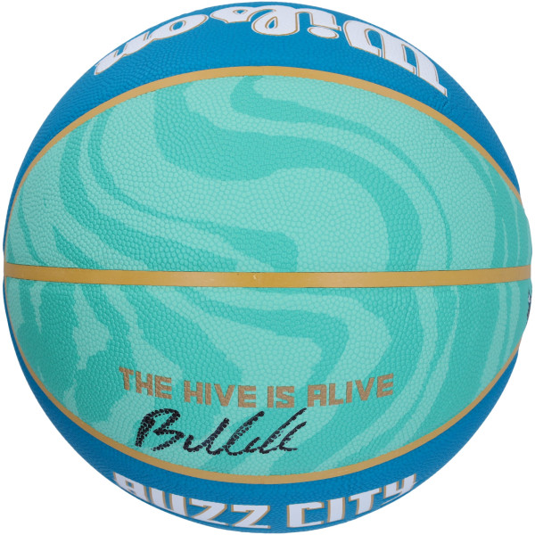 Мяч с автографом Brandon Miller Charlotte Hornets Fanatics Authentic Wilson 2023-24 City Edition Collectors
