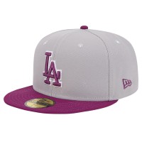 Бейсболка Los Angeles Dodgers New Era Gray/Purple Two-Tone Color Pack 59FIFTY