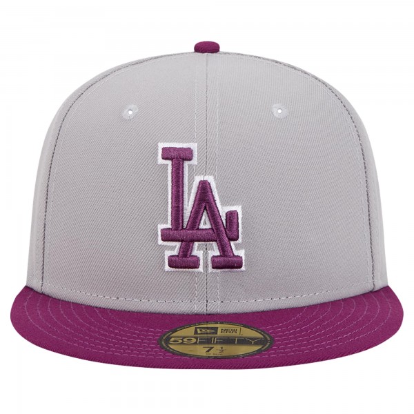 Бейсболка Los Angeles Dodgers New Era Gray/Purple Two-Tone Color Pack 59FIFTY