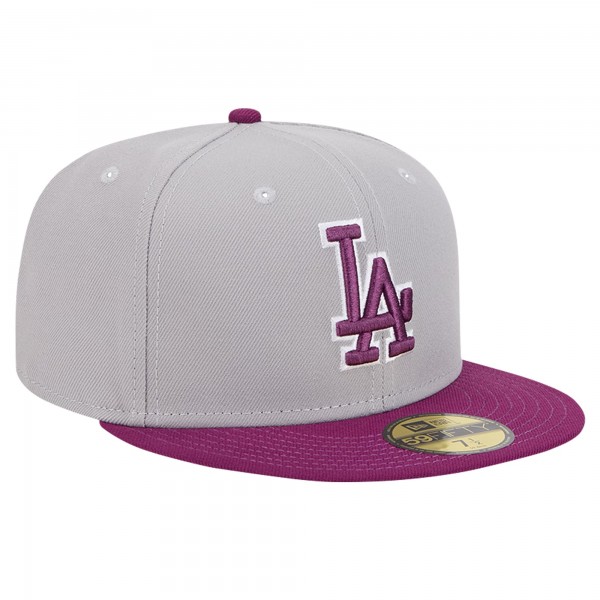 Бейсболка Los Angeles Dodgers New Era Gray/Purple Two-Tone Color Pack 59FIFTY