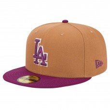 Бейсболка Los Angeles Dodgers New Era Brown/Purple Two-Tone Color Pack 59FIFTY