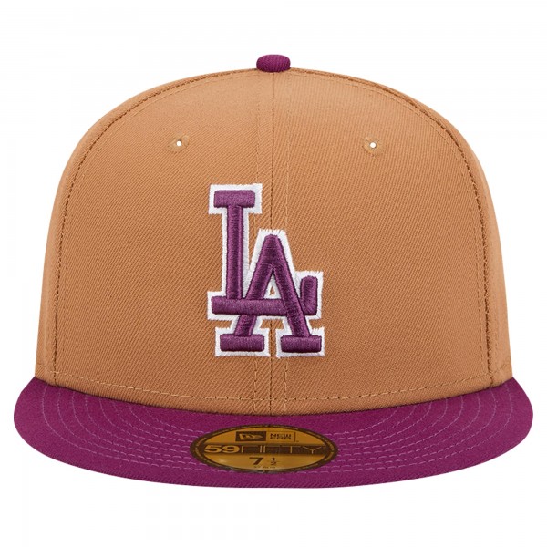 Бейсболка Los Angeles Dodgers New Era Brown/Purple Two-Tone Color Pack 59FIFTY