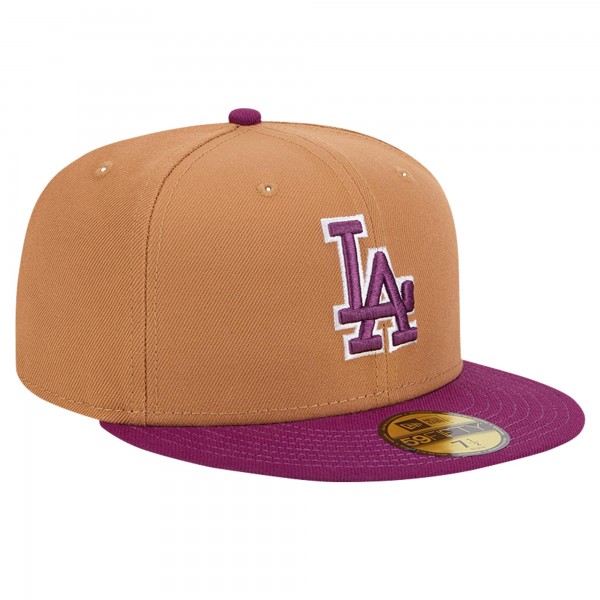 Бейсболка Los Angeles Dodgers New Era Brown/Purple Two-Tone Color Pack 59FIFTY