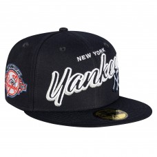 Бейсболка New York Yankees New Era Navy Script Sided 59FIFTY