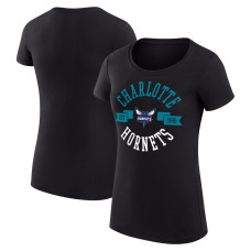 Женская футболка Charlotte Hornets G-III 4Her by Carl Banks Black Super-Slim Fit Lightweight Large City Logo