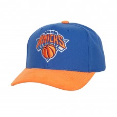 New York Knicks Mitchell & Ness Corduroy Pro Crown Adjustable Hat - Blue