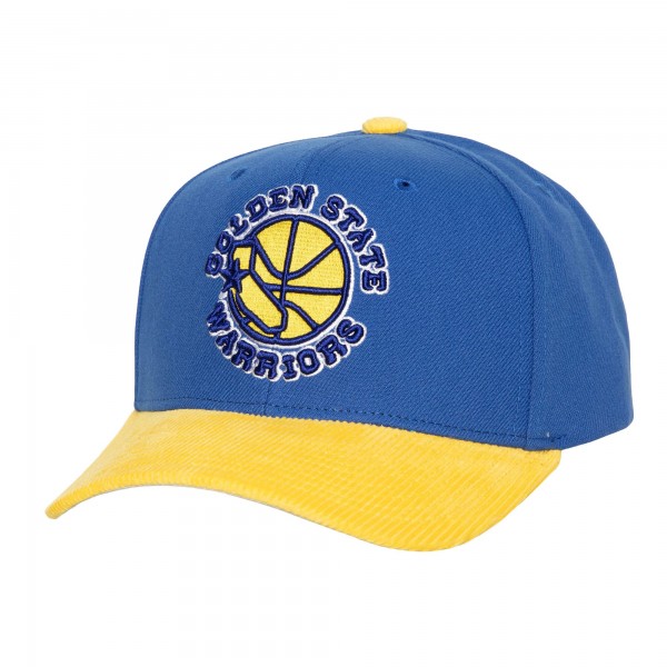 Бейсболка Golden State Warriors Mitchell & Ness Corduroy Pro Crown - Royal