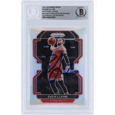Zach LaVine Chicago Bulls Autographed 2021-22 Panini Prizm Silver Prizms #107 Beckett Fanatics Witnessed Authenticated Card