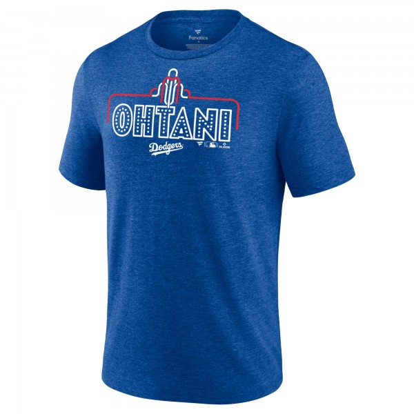 Los Angeles Dodgers Fanatics Royal Exclusive Neon Tri-Blend T-Shirt