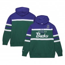 Толстовка Milwaukee Bucks Mitchell & Ness Head Coach - Green/Purple