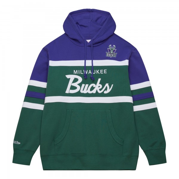 Толстовка Milwaukee Bucks Mitchell & Ness Head Coach - Green/Purple