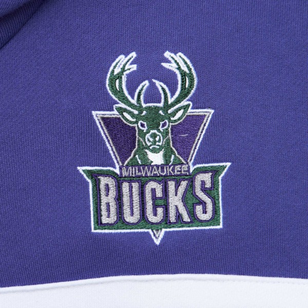 Толстовка Milwaukee Bucks Mitchell & Ness Head Coach - Green/Purple