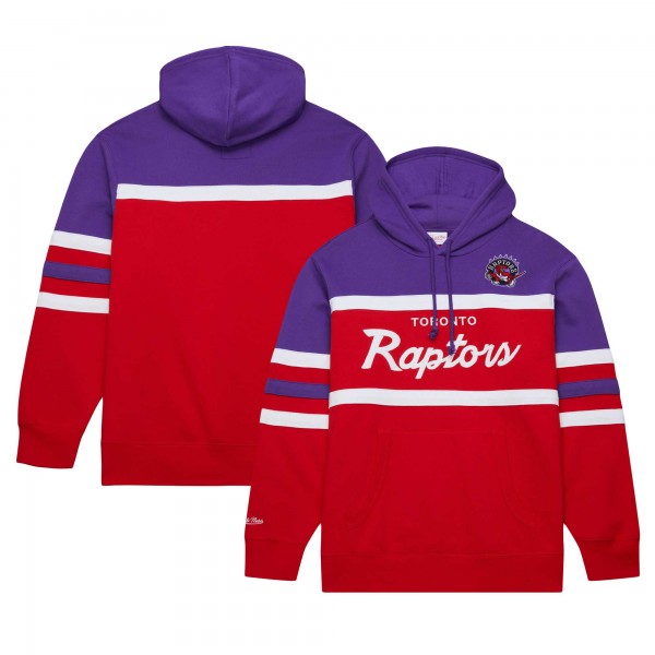 Toronto Raptors Mitchell & Ness Red/Purple Head Coach Pullover Hoodie