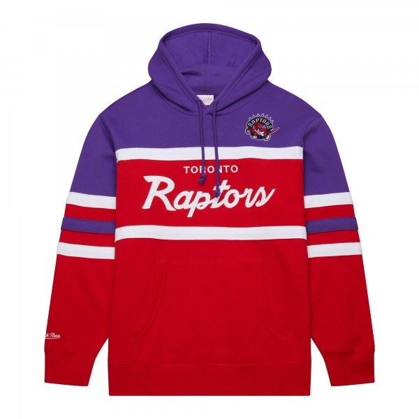 Toronto Raptors Mitchell & Ness Red/Purple Head Coach Pullover Hoodie
