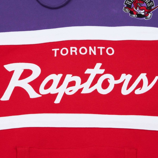 Toronto Raptors Mitchell & Ness Red/Purple Head Coach Pullover Hoodie