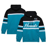 Толстовка Charlotte Hornets Mitchell & Ness Head Coach - Teal/Black
