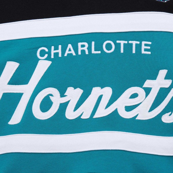 Толстовка Charlotte Hornets Mitchell & Ness Head Coach - Teal/Black