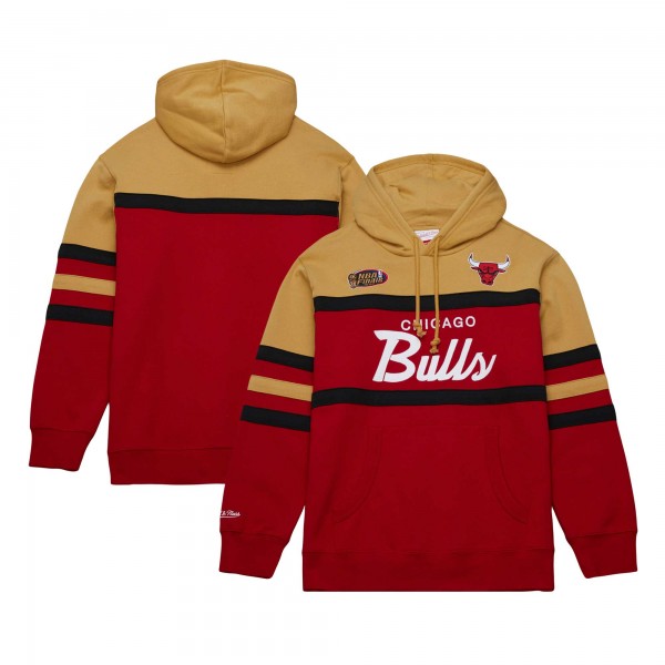 Толстовка Chicago Bulls Mitchell & Ness Head Coach - Red/Gold