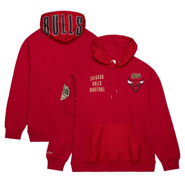 Толстовка Chicago Bulls Mitchell & Ness  Team OG 2.0 Vintage Logo Fleece - Red