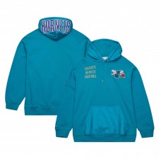 Толстовка Charlotte Hornets Mitchell & Ness  Team OG 2.0 Vintage Logo Fleece - Teal