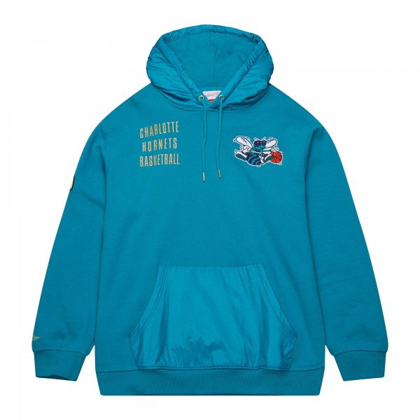 Толстовка Charlotte Hornets Mitchell & Ness  Team OG 2.0 Vintage Logo Fleece - Teal