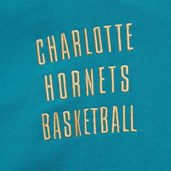 Толстовка Charlotte Hornets Mitchell & Ness  Team OG 2.0 Vintage Logo Fleece - Teal