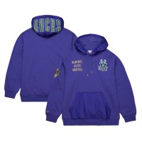 Толстовка Milwaukee Bucks Mitchell & Ness Team OG 2.0 Vintage Logo Fleece - Purple