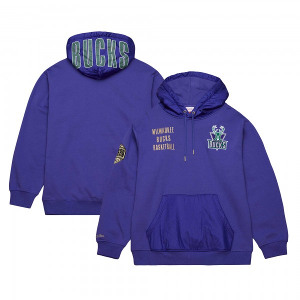 Толстовка Milwaukee Bucks Mitchell & Ness Team OG 2.0 Vintage Logo Fleece - Purple